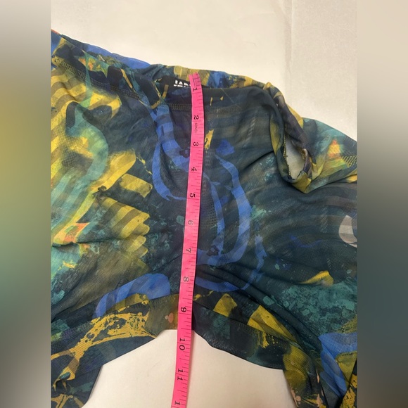 Jaded London Printed Mesh Flare Pant Set 💚 - Picture 8 of 16